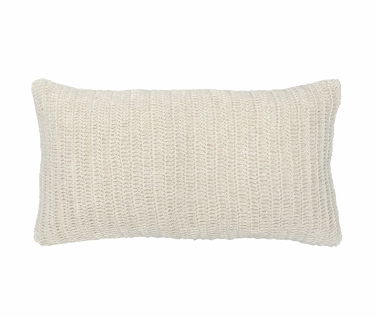 Driftwood Belgian Flax Linen Lumbar Pillow Ivory - Set of Two