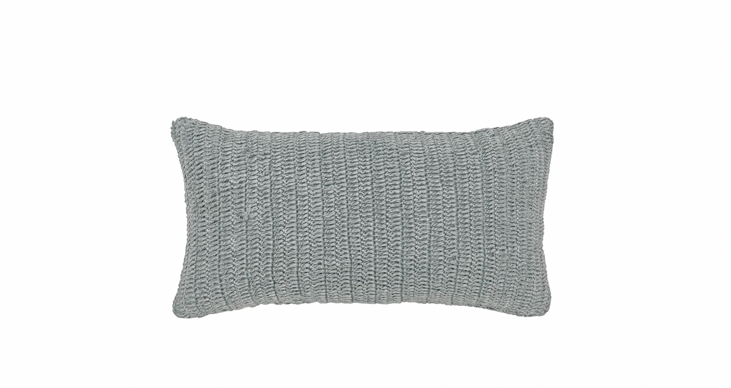 Driftwood Belgian Flax Linen Lumbar Pillow Gray - Set of Two