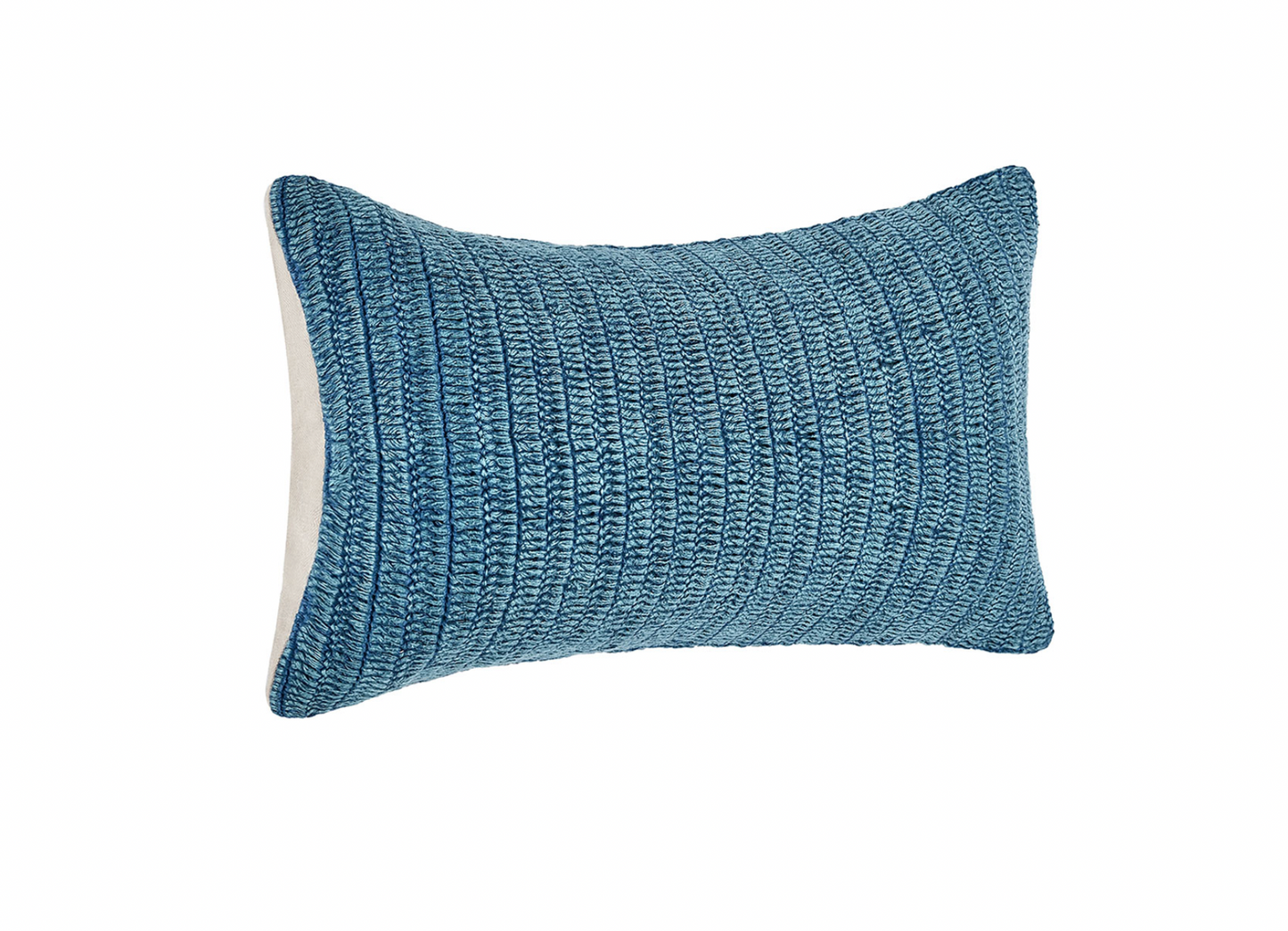 Driftwood Belgian Flax Linen Lumbar Pillow Blue - Set of Two