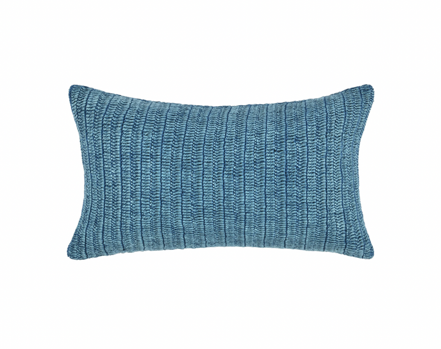 Driftwood Belgian Flax Linen Lumbar Pillow Blue - Set of Two