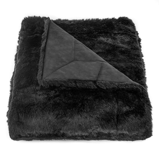 Oversized Arctic Throw Black 50" x 80"